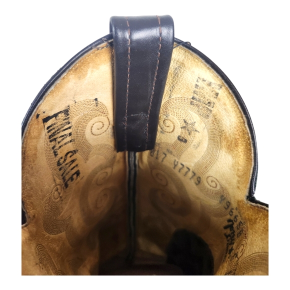 Tony Lama Exotic Leather Western Boots in Chocolate / Black 5.5 B FLAWED - Picture 13 of 13